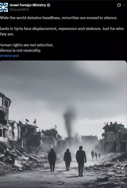 Dışişleri Bakanlığı paylaştı: İsrail'den SDG'ye açık destek - Resim: 0