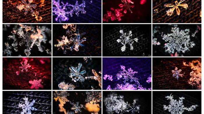 Kar tanelerinin büyüleyici yolculuğu! Makro lens ile görüntülendi