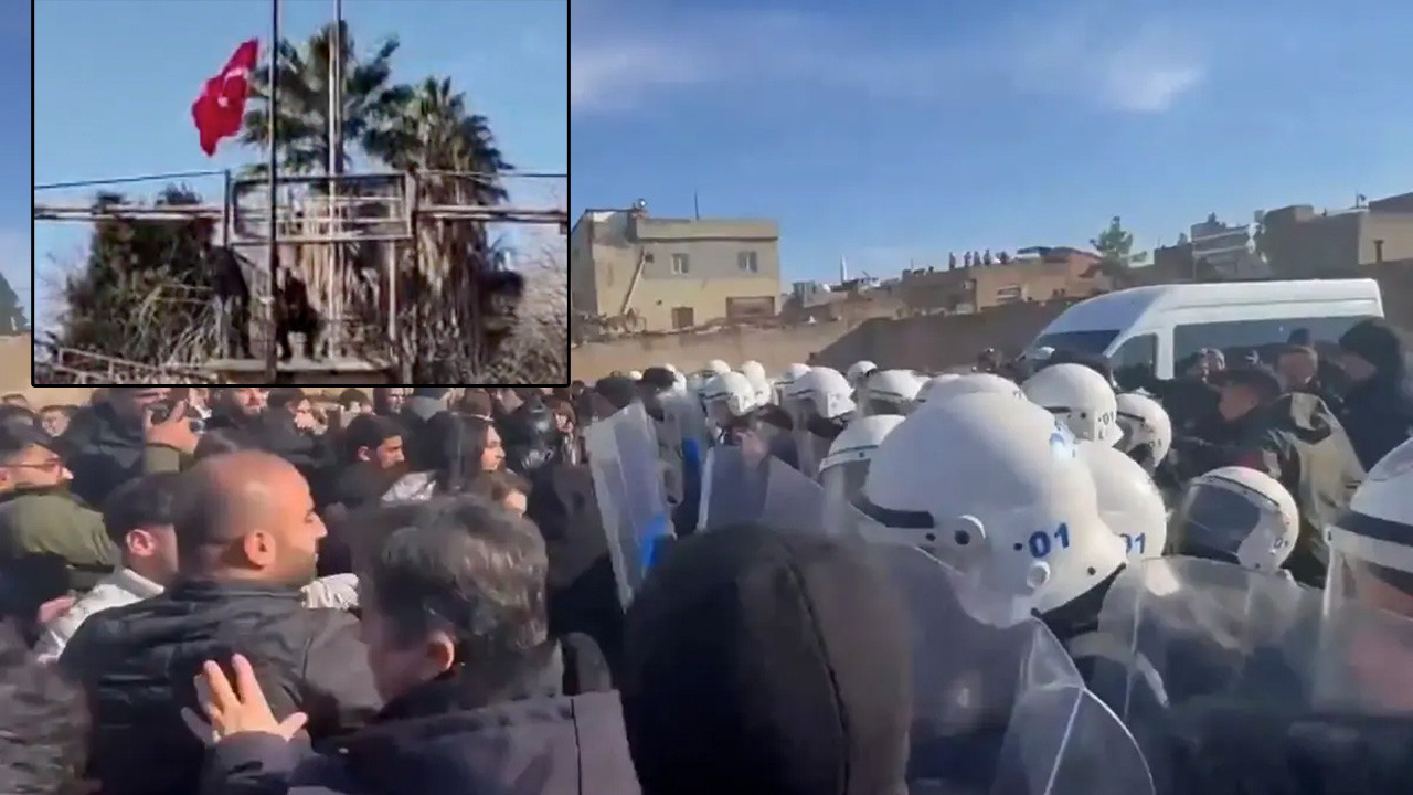 Nusaybin’de Türk bayrağı provokasyonu! Sınıra yürüdüler ortalık karıştı