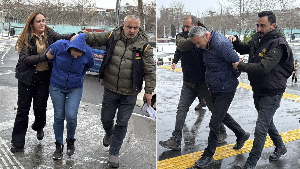 Tekirdağ’da teyzesini öldürüp evi yaktı! Zanlı ve eşi adliyeye sevk edildi