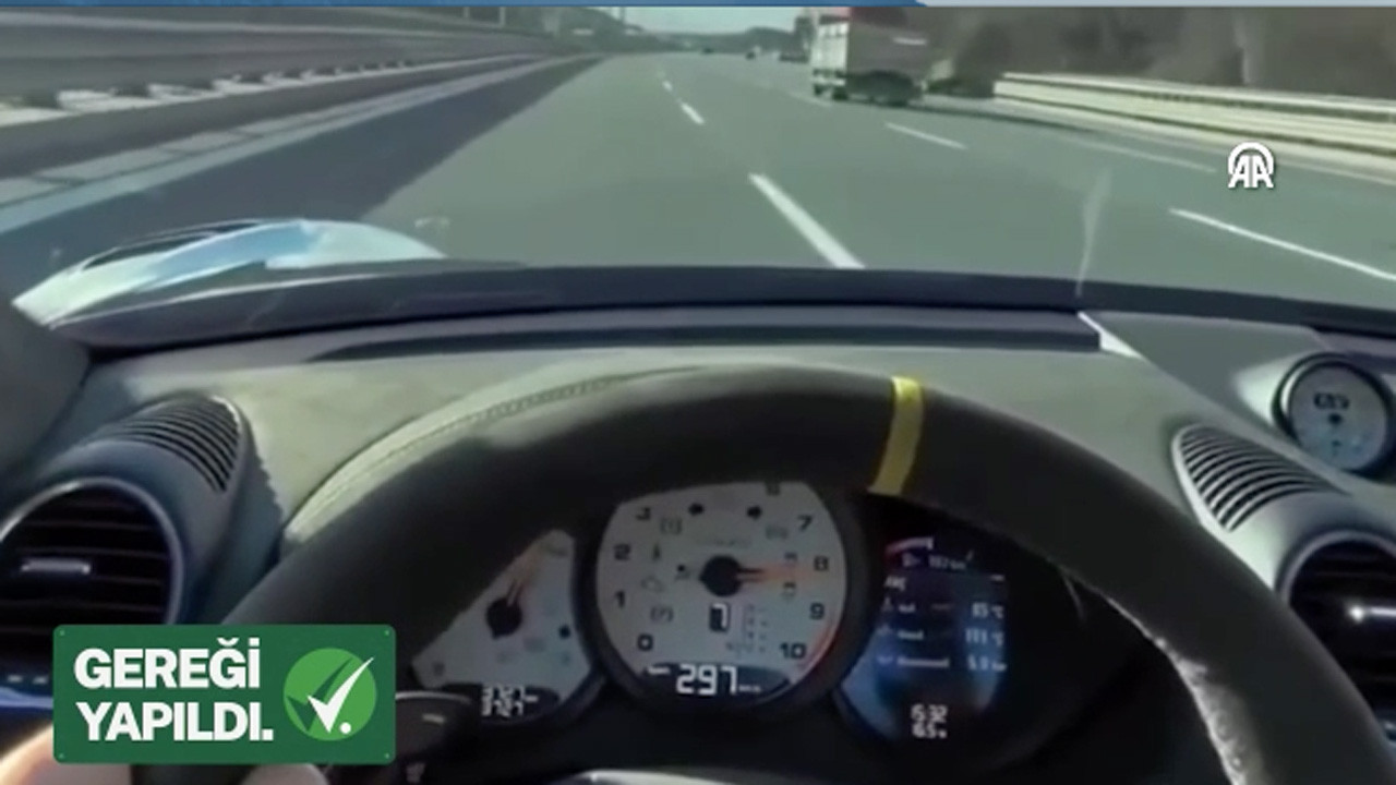İstanbul’da saatte 300 kilometre hızın üstünde araç kullanan sürücü yakalandı
