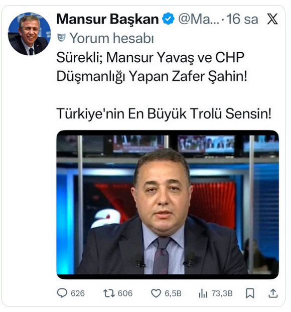 Zafer Şahin'den kendisini hedef gösteren hesap hakkında çarpıcı iddia - Resim: 1